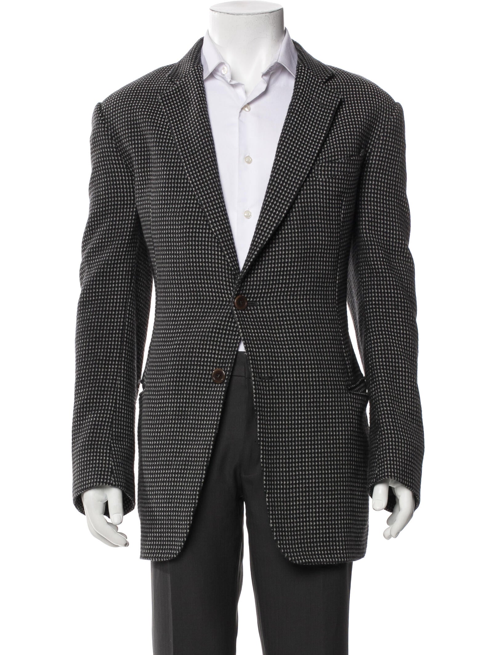 Armani Collezioni Wool Printed Blazer