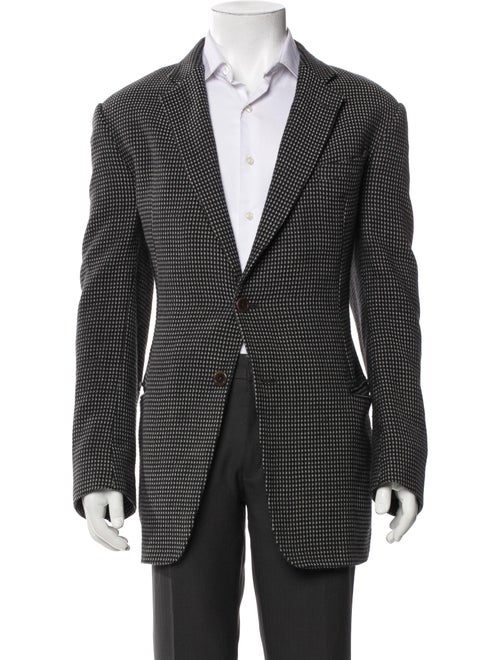 Armani Collezioni Wool Printed Blazer