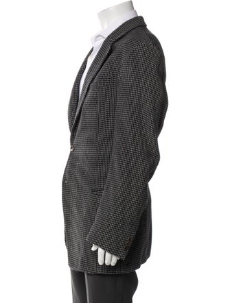 Armani Collezioni Wool Printed Blazer