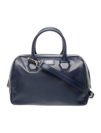Armani Collezioni Leather Top Handle Bag