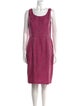 Armani Collezioni Scoop Neck Knee-Length Dress