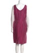 Armani Collezioni Scoop Neck Knee-Length Dress
