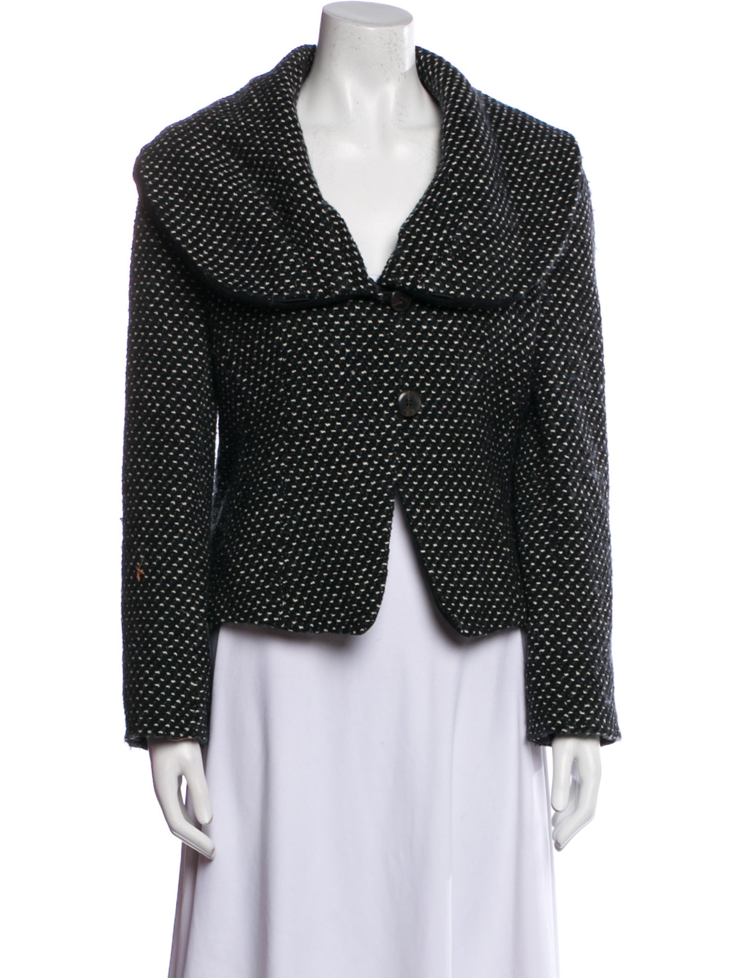 Armani Collezioni Virgin Wool Printed Evening Jacket