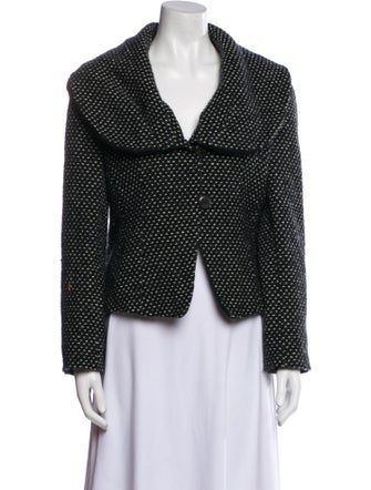 Armani Collezioni Virgin Wool Printed Evening Jacket