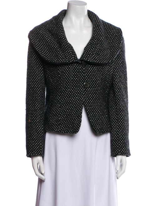 Armani Collezioni Virgin Wool Printed Evening Jacket