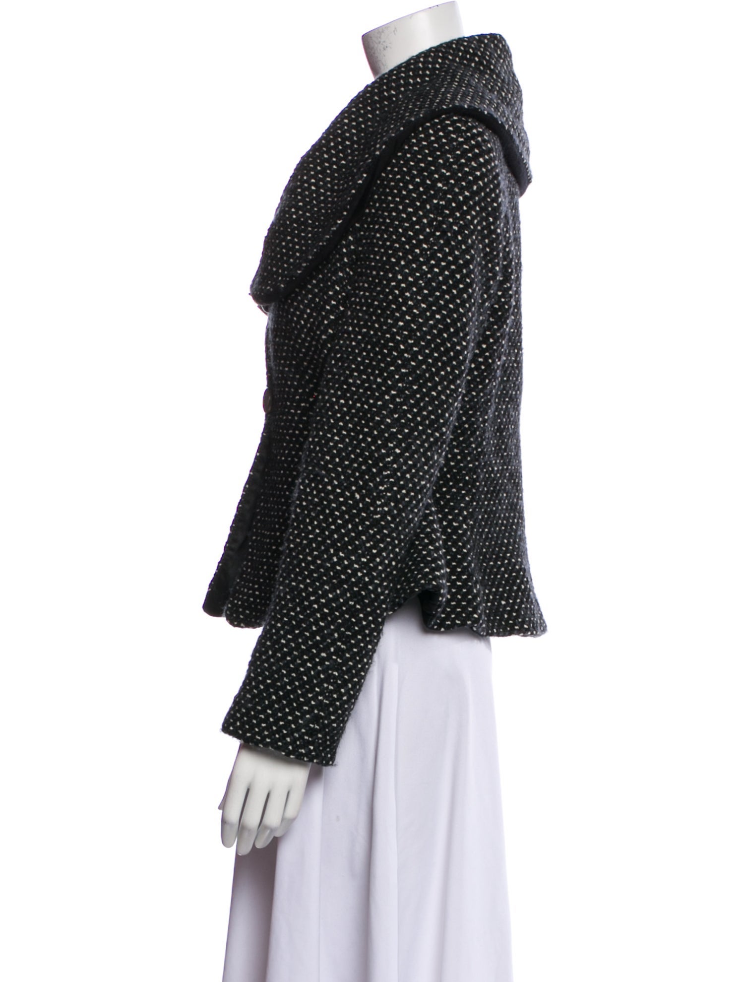 Armani Collezioni Virgin Wool Printed Evening Jacket