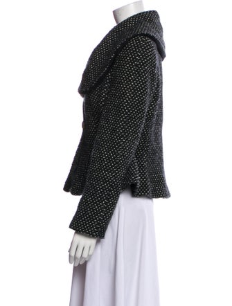 Armani Collezioni Virgin Wool Printed Evening Jacket