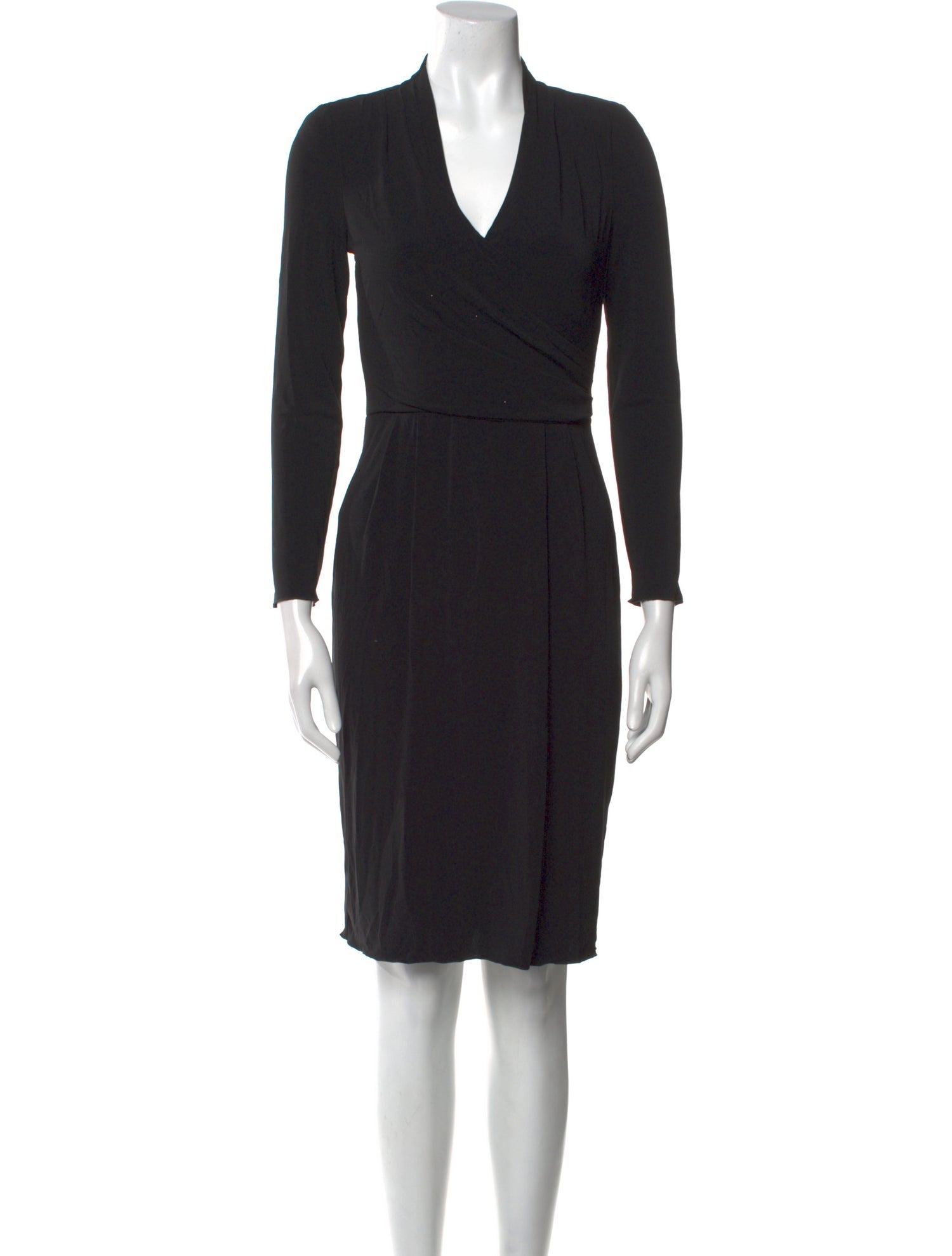 Armani Collezioni V-Neck Knee-Length Dress