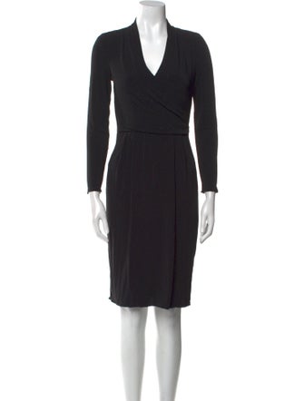 Armani Collezioni V-Neck Knee-Length Dress