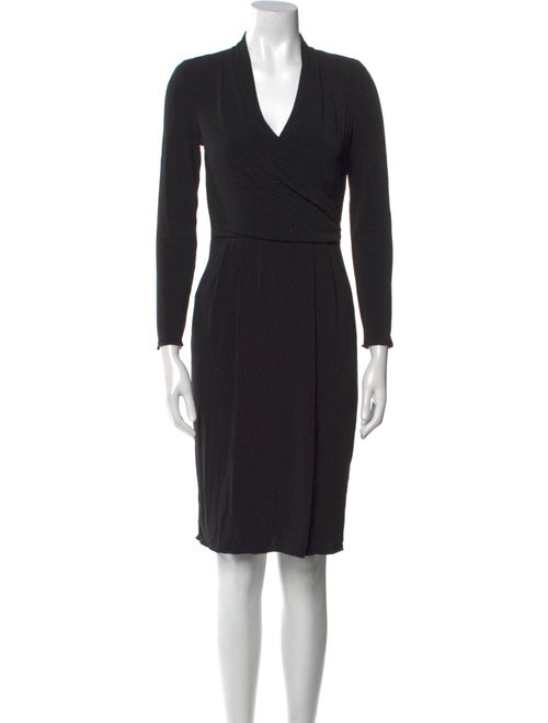 Armani Collezioni V-Neck Knee-Length Dress