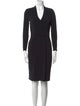 Armani Collezioni V-Neck Knee-Length Dress