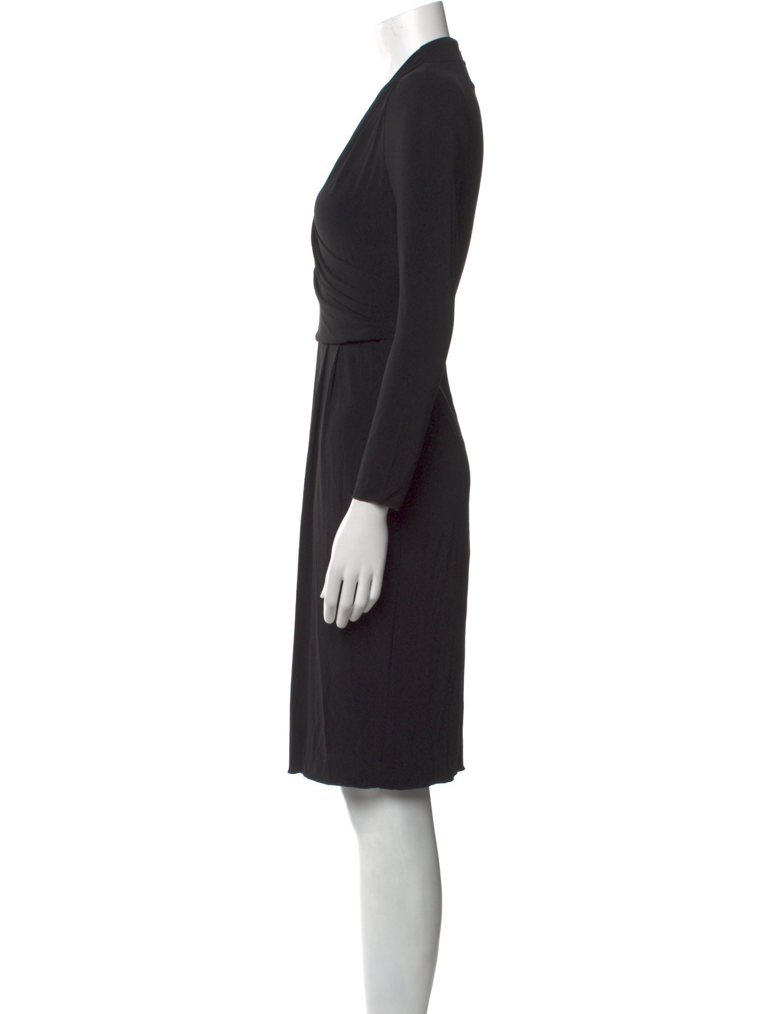 Armani Collezioni V-Neck Knee-Length Dress