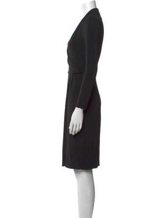 Armani Collezioni V-Neck Knee-Length Dress