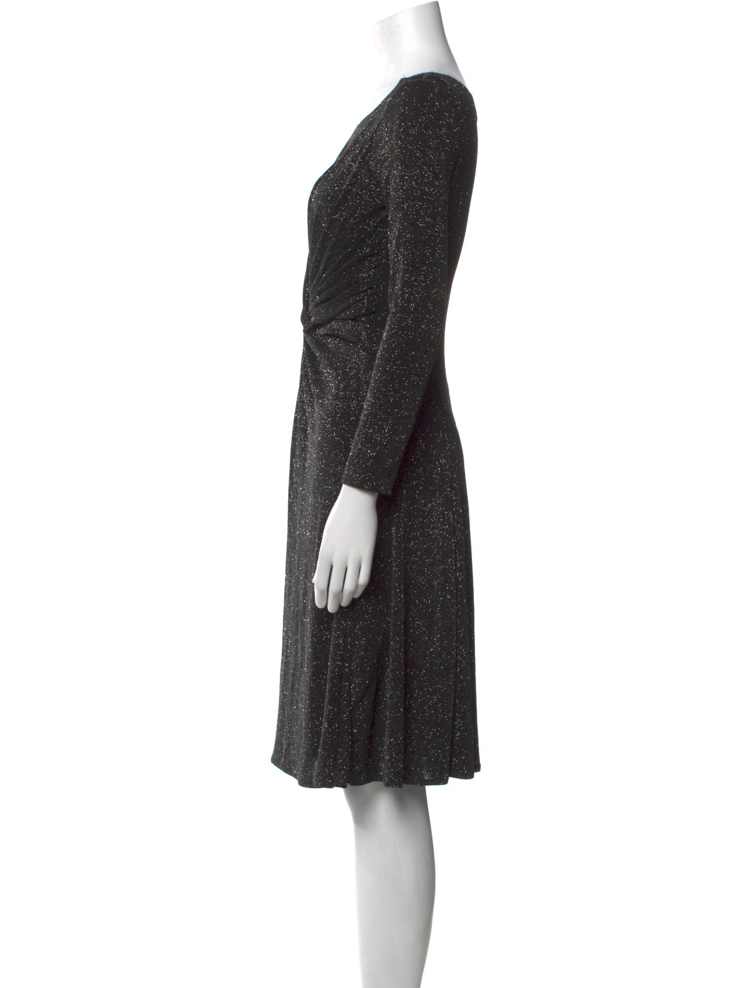 Armani Collezioni Bateau Neckline Knee-Length Dress