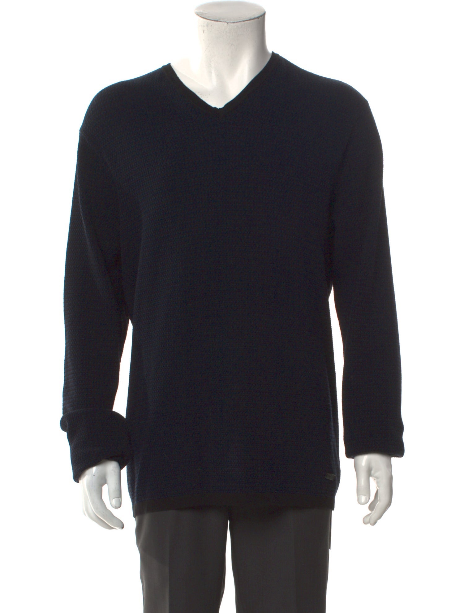 Armani Collezioni V-Neck Long Sleeve Pullover