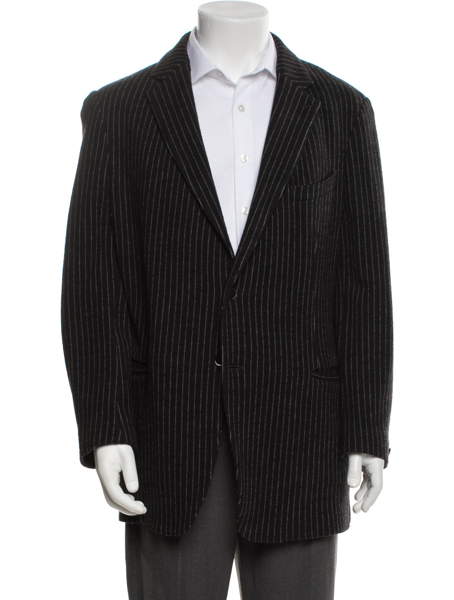 Armani Collezioni Wool Striped Blazer