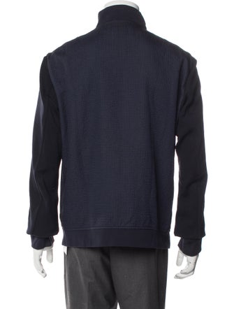 Armani Collezioni Plaid Print Bomber Jacket