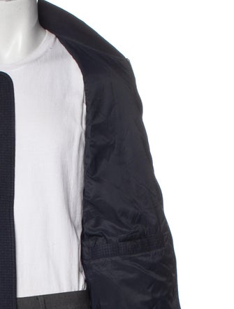 Armani Collezioni Plaid Print Bomber Jacket