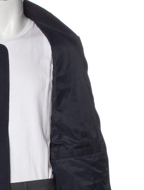 Armani Collezioni Plaid Print Bomber Jacket