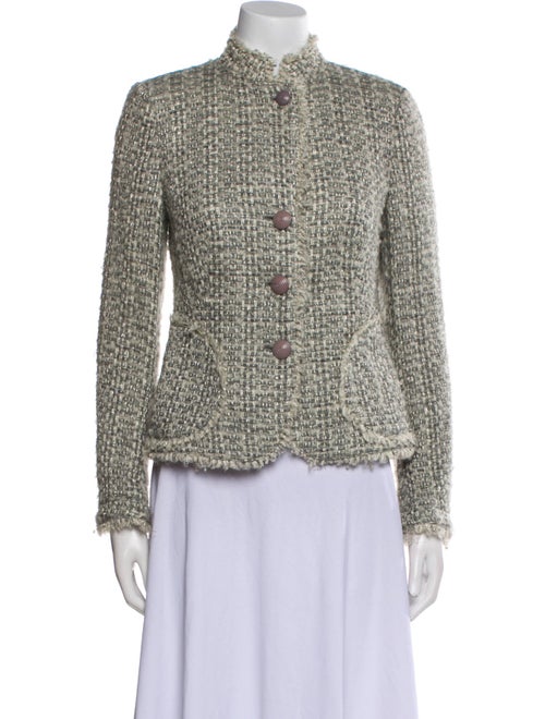 Armani Collezioni Virgin Wool Printed Blazer