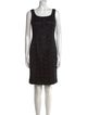 Armani Collezioni Scoop Neck Knee-Length Dress