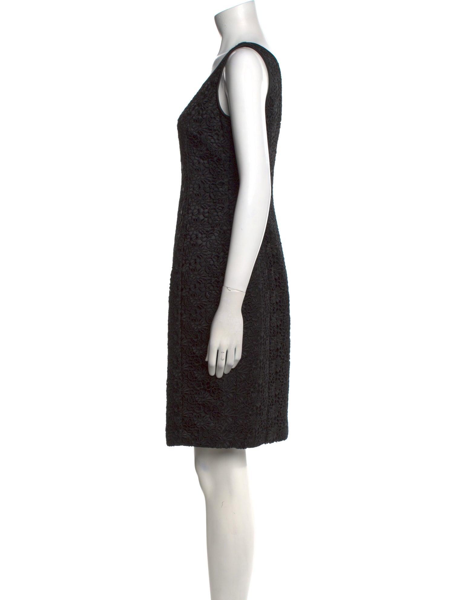 Armani Collezioni Scoop Neck Knee-Length Dress