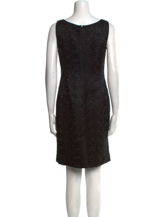 Armani Collezioni Scoop Neck Knee-Length Dress