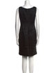 Armani Collezioni Scoop Neck Knee-Length Dress