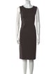 Armani Collezioni Scoop Neck Midi Length Dress