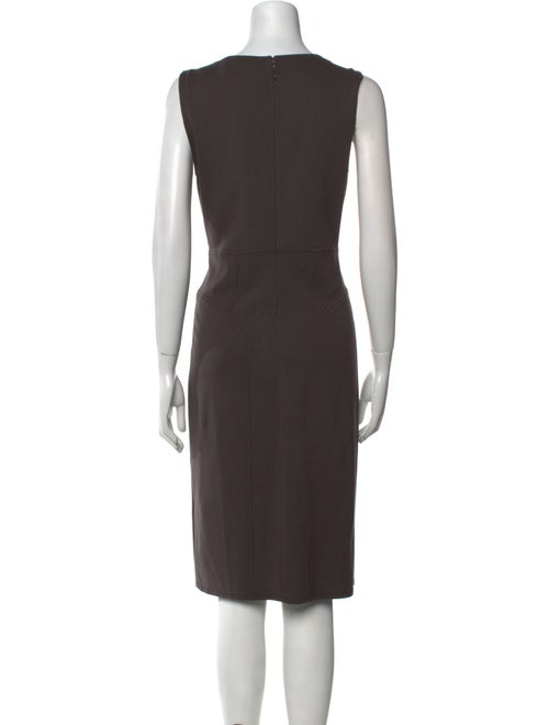 Armani Collezioni Scoop Neck Midi Length Dress