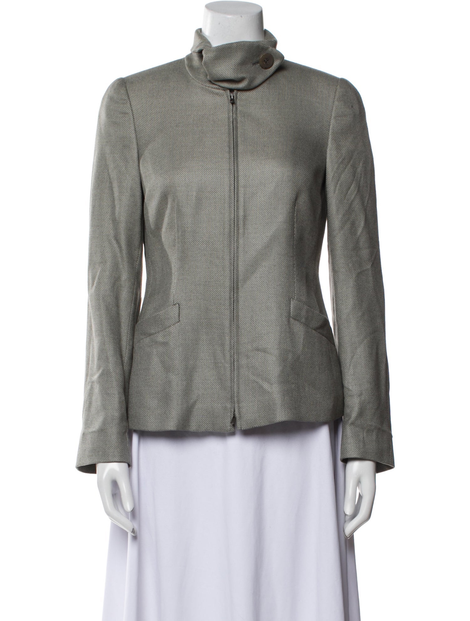 Armani Collezioni Cashmere Tweed Pattern Jacket