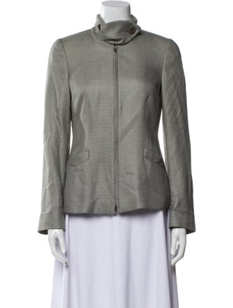 Armani Collezioni Cashmere Tweed Pattern Jacket