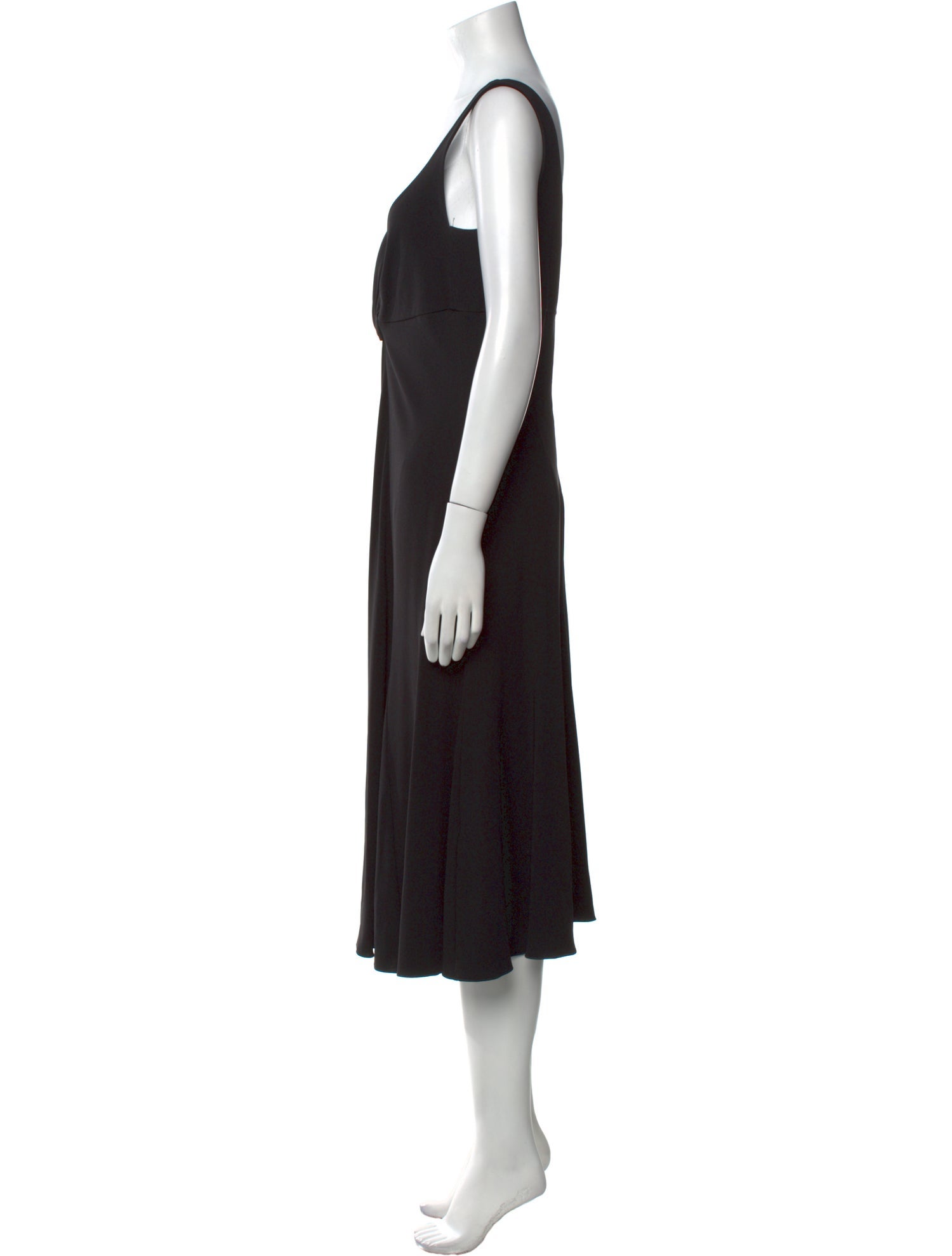 Armani Collezioni V-Neck Midi Length Dress