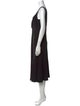 Armani Collezioni V-Neck Midi Length Dress