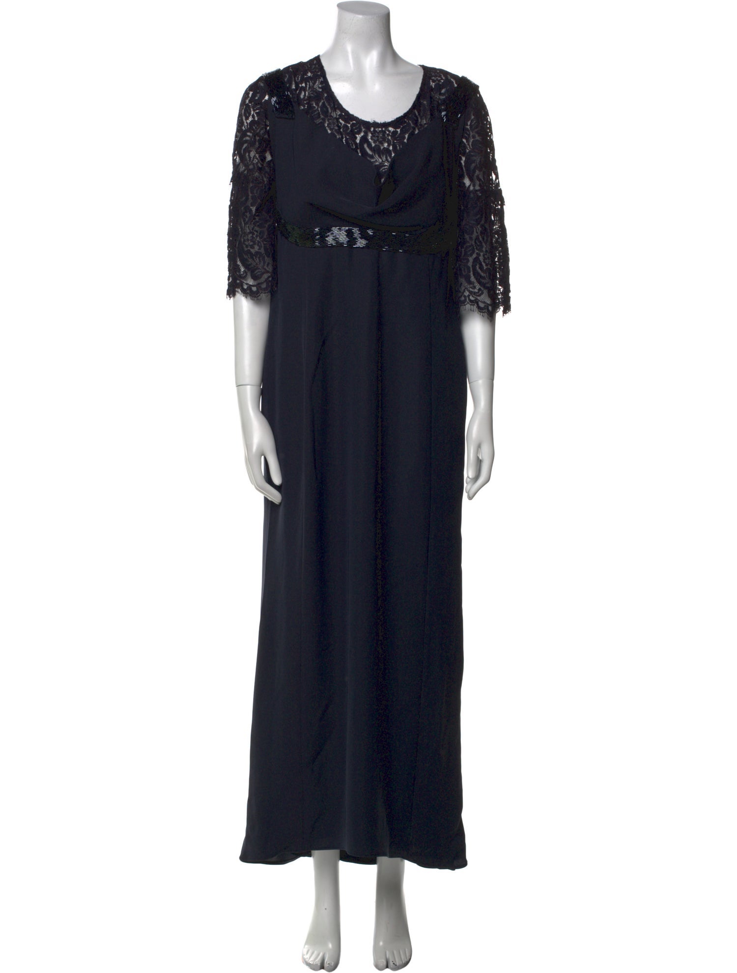 Armani Collezioni Scoop Neck Long Dress