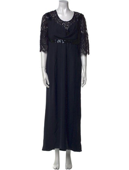 Armani Collezioni Scoop Neck Long Dress