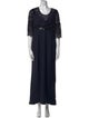 Armani Collezioni Scoop Neck Long Dress