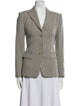 Armani Collezioni Virgin Wool Houndstooth Print Blazer