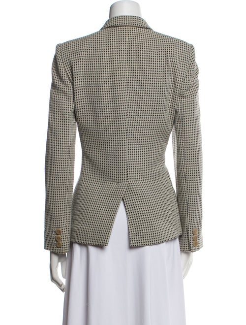 Armani Collezioni Virgin Wool Houndstooth Print Blazer