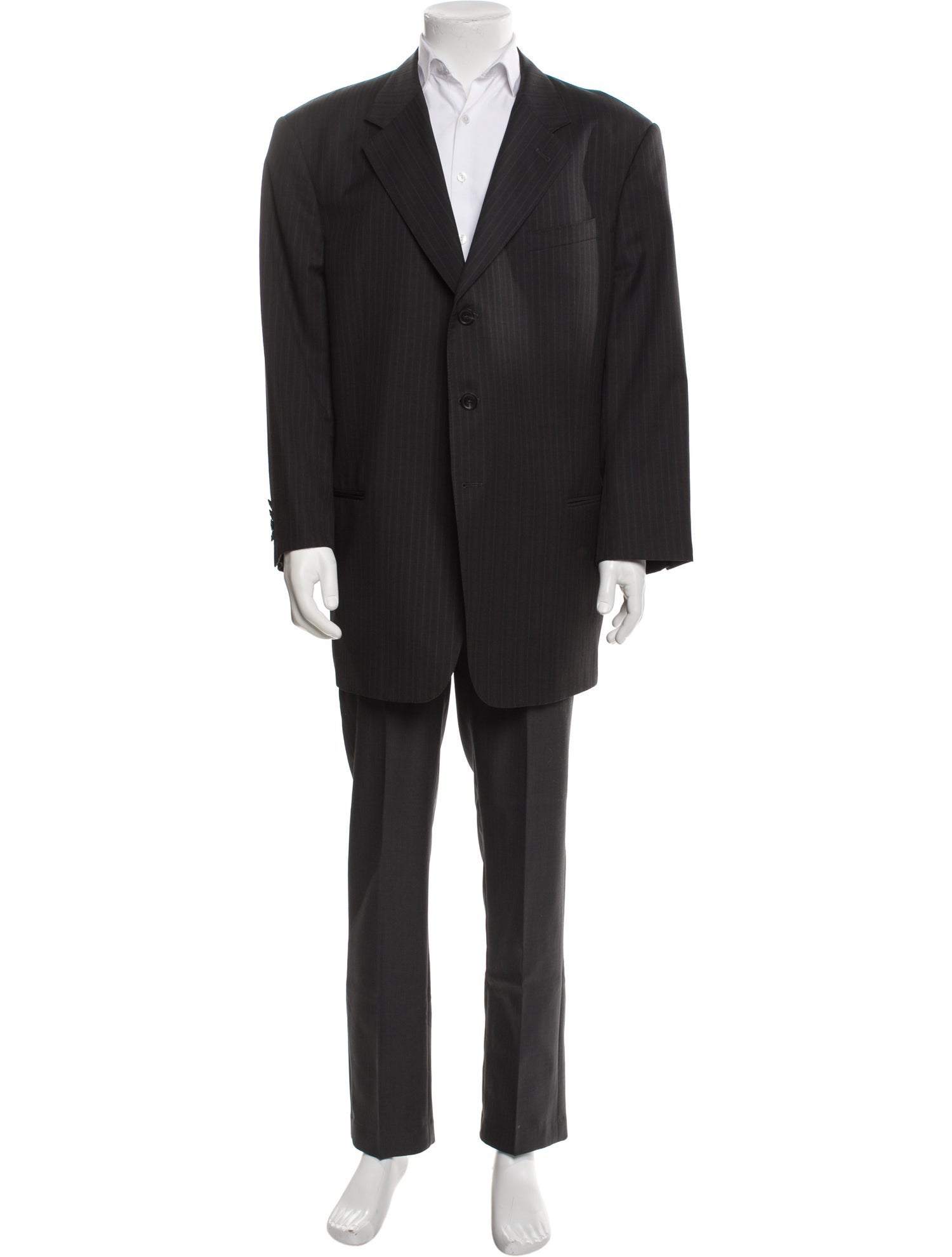 Armani Collezioni Wool Striped Blazer