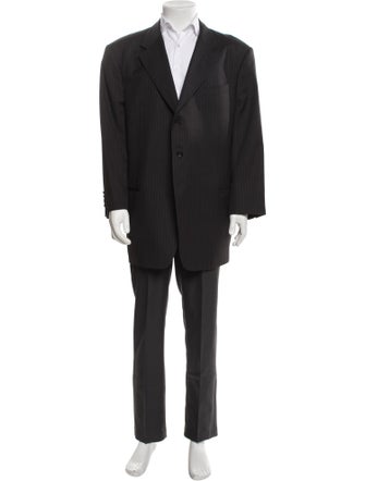 Armani Collezioni Wool Striped Blazer