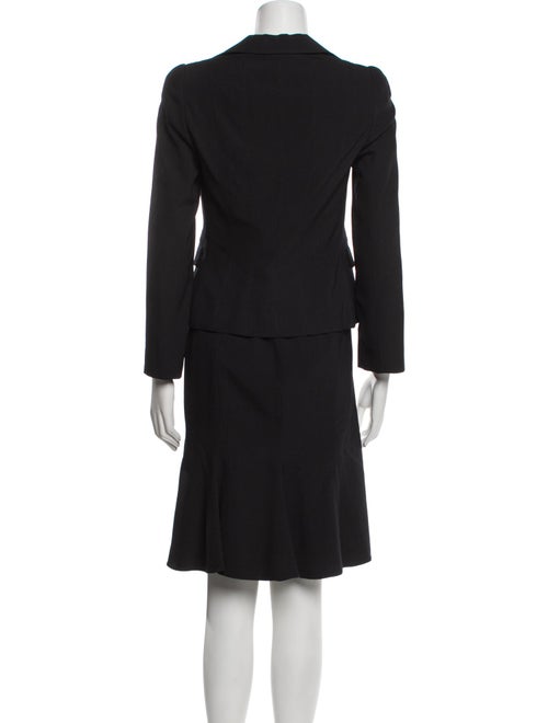 Armani Collezioni Virgin Wool Printed Skirt Suit