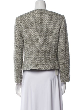 Armani Collezioni Virgin Wool Tweed Pattern Evening Jacket