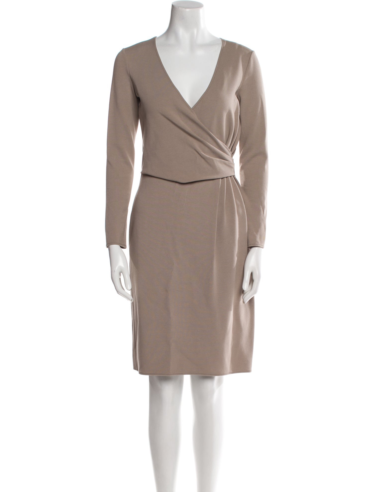 Armani Collezioni V-Neck Knee-Length Dress