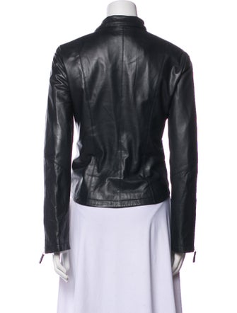 Armani Collezioni Lamb Leather Biker Jacket