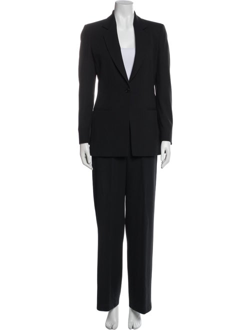Armani Collezioni Virgin Wool Printed Pantsuit