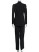 Armani Collezioni Virgin Wool Printed Pantsuit