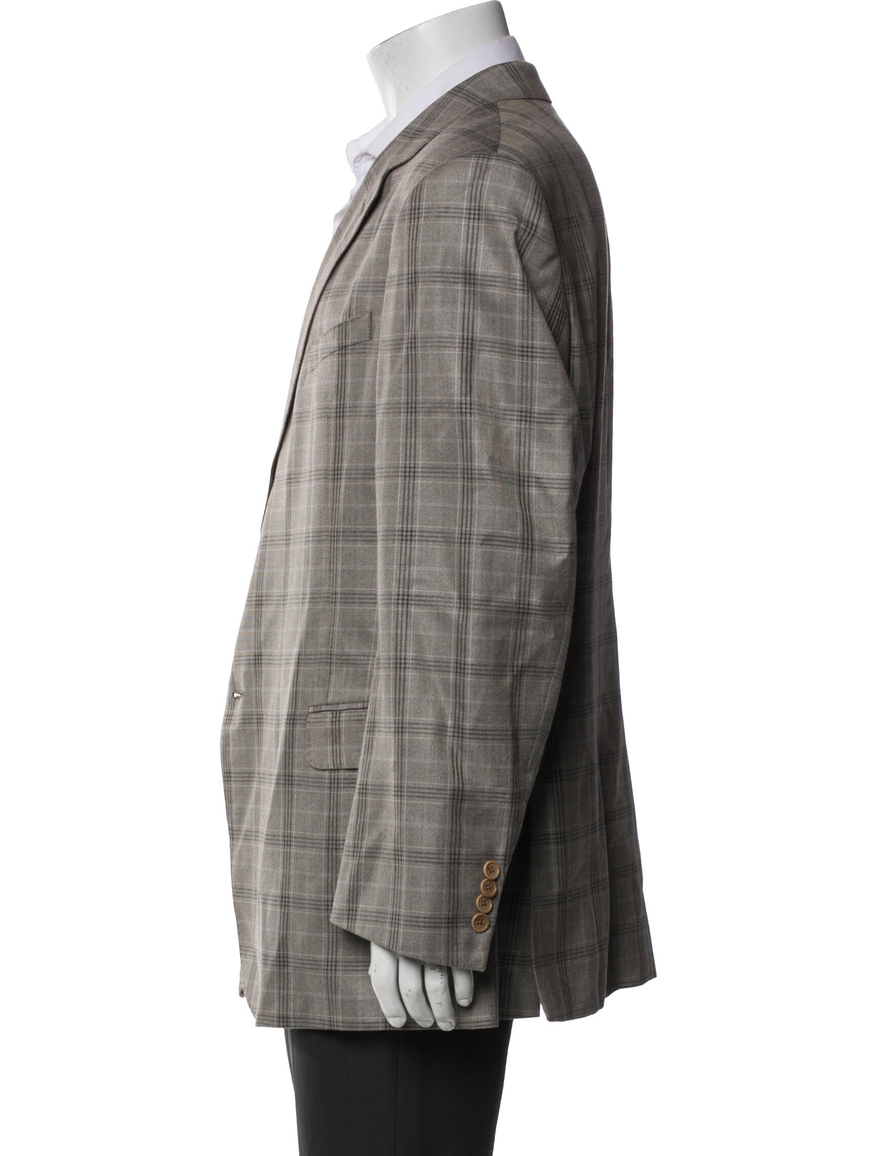 Armani Collezioni Plaid Print Blazer