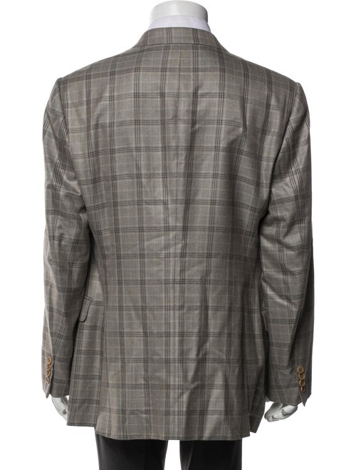 Armani Collezioni Plaid Print Blazer