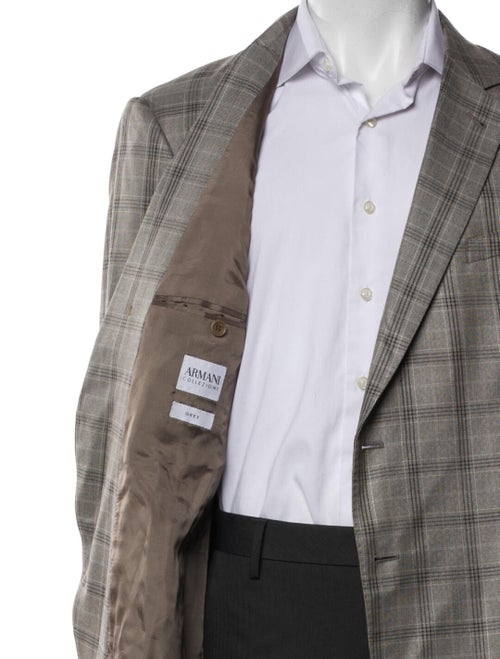 Armani Collezioni Plaid Print Blazer